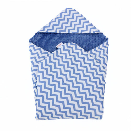 5 Point Blue Chevron travel blanket