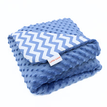 Load image into Gallery viewer, 5 Point Blue Chevron travel blanket