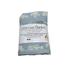 Load image into Gallery viewer, Blue Tractor travel blanket