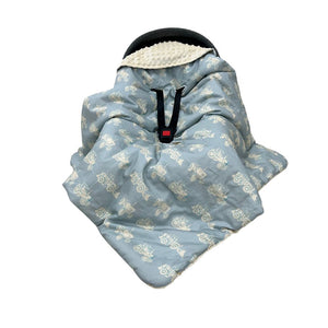 Blue Tractor travel blanket