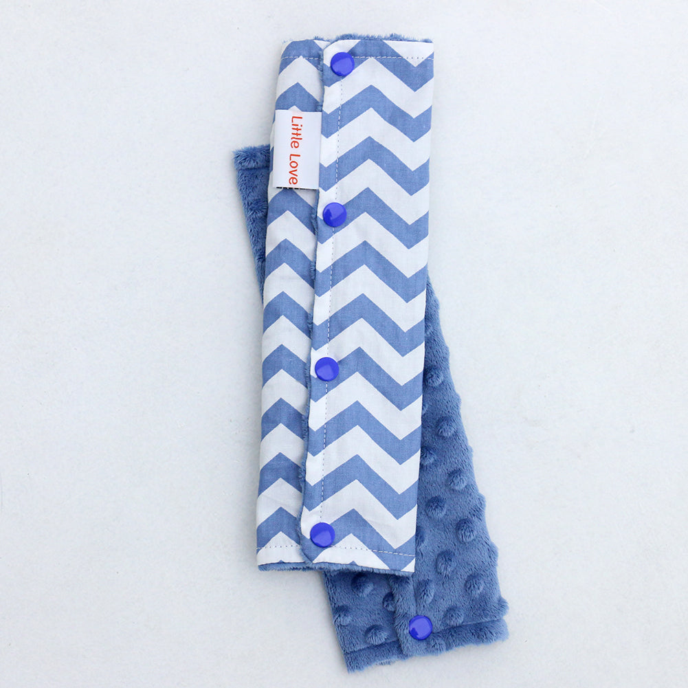 Blue Chevron dribble pads