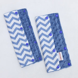 Blue Chevron dribble pads
