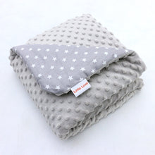 Load image into Gallery viewer, Little Love car seat blanket grey star