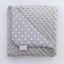 Load image into Gallery viewer, Little Love car seat blanket grey star
