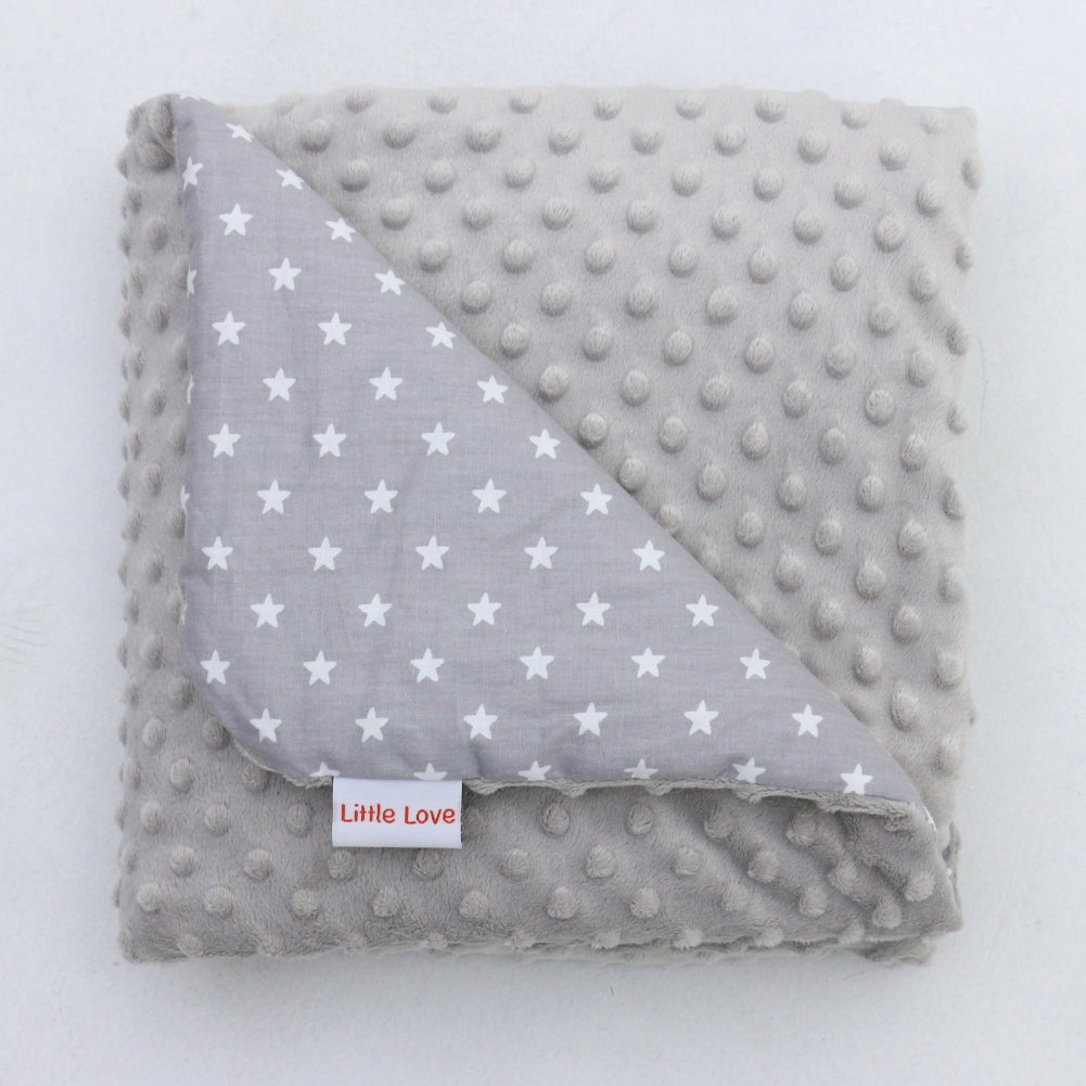 Little Love snuggle blanket grey star