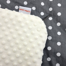 Load image into Gallery viewer, Little Love 5 point harness car seat blanket - grey spot 2