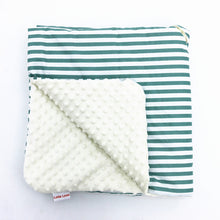 Load image into Gallery viewer, Little Love car seat blanket  green stripe