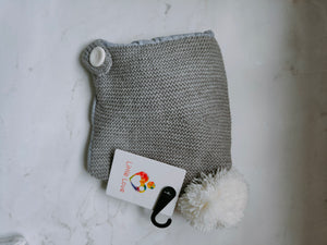 Baby bonnet hat, suitable for 6-12 months.  Perfect for keeping babies ears warm in winter.