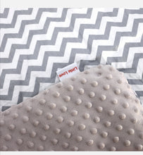 Load image into Gallery viewer, Little Love 5 point harness car seat blanket - grey chevron 2