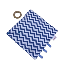 Load image into Gallery viewer, Little Love taggie blue chevron